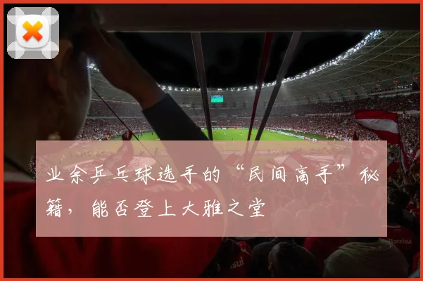 业余乒乓球选手的“民间高手”秘籍,能否登上大雅之堂